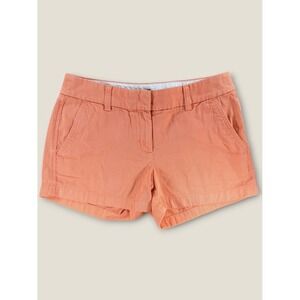 J. Crew Coral Chino Broken In Shorts Sz 6 100% Cotton